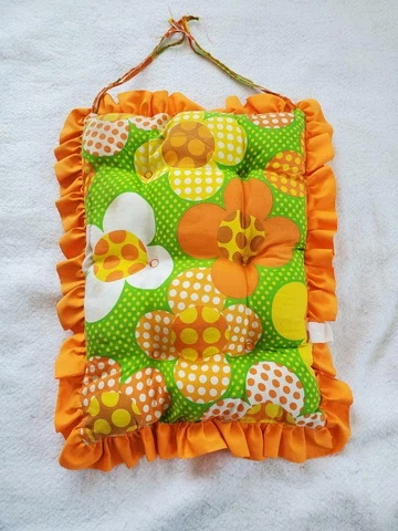 Vintage 1970's Sears Decorator Cushions Flowered Padded Chair Cushion, 23" x 16" Cover