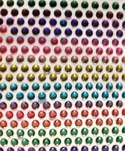 600! Klebrige Acryl selbstklebende 3 mm Edelstein Aufkleber - mehrfarbig / gemischt - Bild 1 von 1