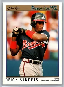 1992 O-Pee-Chee Premier Deion Sanders #91 Atlanta Braves NM/MT *CENTERED* - Picture 1 of 2