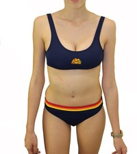 Costume da bagno due pezzi Sundek bikini top donna mare estate piscina blu