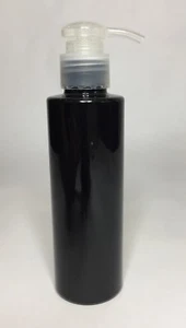 100ml PET Plastic Black Cylindrical Bottles And Natural Lotion pump *ANY AMOUNT* - Picture 1 of 1