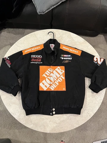Vintage NASCAR Home Depot Jacket signed by Tony Stewart Cover