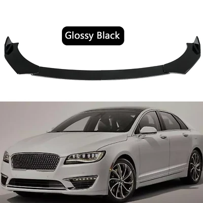 For Lincoln MKZ Glossy Black Front Bumper Spoiler Splitter Body Kit Glossy Black - Image 1 of 4