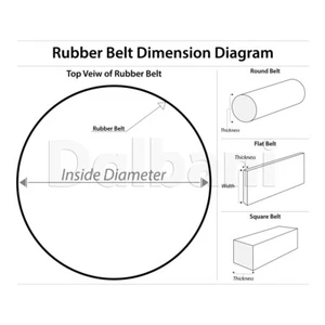 Quadratischer Gummiband 1,4 mm dick 97 mm Durchmesser Videorecorder Kassette Band Arduino Motor - Bild 1 von 2