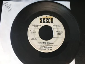 RARE PROMO 45 Leny Eversong I Want To Be Happy/ Ca Ce'st L'Amour SEECO VG - Picture 1 of 4