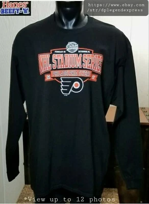 NHL PHILADELPHIA FLYERS HOCKEY 2017 STADIUM SERIES L/S T-SHIRT SZ 2XL Chest 24" - Image 1 of 4
