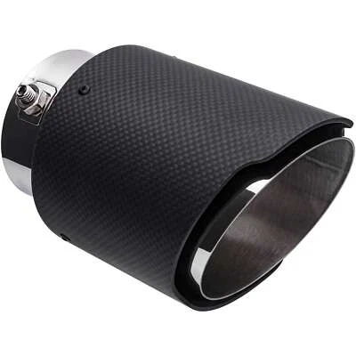 Carbon Stainless Steel Chrome Exhaust Trim Tail Pipe 160 x 105mm Universal Trim Straight - Image 1 of 4