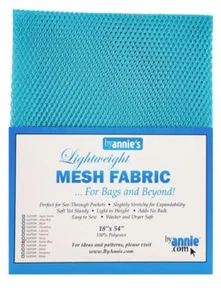 ByAnnie Parrot Blue Lightweight Mesh Fabric 45 x 137cm (18 x 54") - Picture 1 of 2