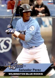 2010 Wilmington Blue Rocks Choice #20 Salvador Perez Valencia Venezueal VZ Card - Foto 1 di 2