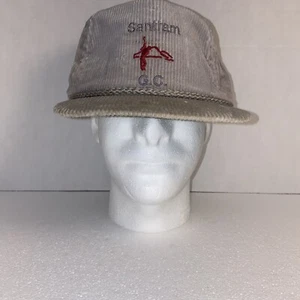 Vintage “Santiam G.C.” Corduroy Strapback Grey Golf Club OS By Imperial Headwear - Picture 1 of 8