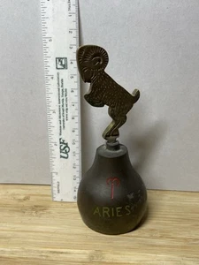 Vintage Aries Astrology Brass Bell - Picture 1 of 4