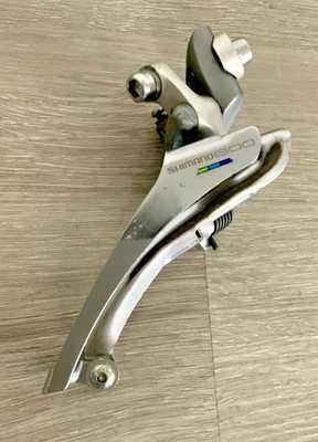 SHIMANO 600 ULTEGRA FRONT DERAILLEUR 6400 BRAZE-ON 6, 7, OR 8 SPEED - Image 1 of 4