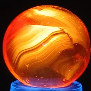 Mármol remolino reactivo UV vintage 0,60 pulgadas casi como nuevo - Imagen 1 de 18