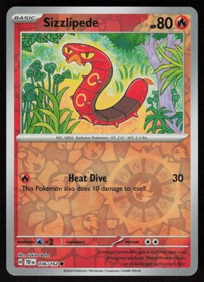 Sizzlipede Reverse Holo 036/162 Common SV05: Temporal Forces LP-NM - Image 1 of 2