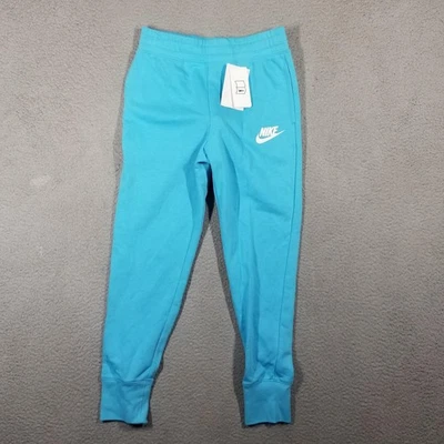 Pantalones deportivos Nike para niñas azules medianos calce ceñido logotipo Swoosh DC7211-416 Foto 1 de 4