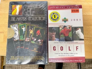 1997 Champions Of Golf The Masters Collection Set Tiger Woods (RC) + 2001 box - Picture 1 of 4