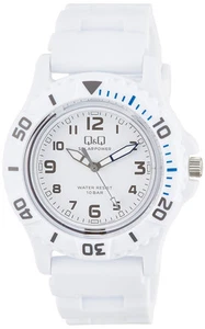 CITIZEN Q&Q Watch Analog Solar 10 ATM Water Resistant Urethane Belt E02A-003VK w - Picture 1 of 2