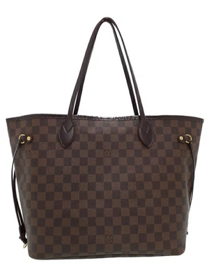 Bolso de Mano Louis Vuitton Damier Neverfull MM N51105 Lona Damier Rojo #T742 Foto 1 de 4