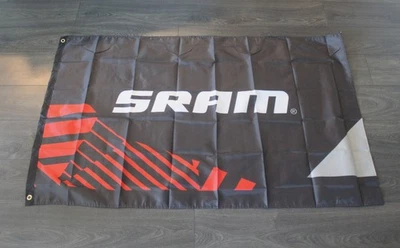 Componentes de bicicleta SRAM bandera ciclismo bicicleta tienda ciclista garaje 3x5 Foto 1 de 4