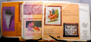 Lot of 3 Creative Circles Kits-Embroidery-Crewel-Cross Stitch 0554-0341-1966 New - Picture 1 of 13