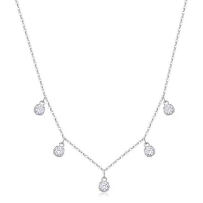 S'AGAPO DAZZLY COLLANA GIROCOLLO DA DONNA IN ACCIAIO CON ZIRCONI SDZ146 (3658) - Immagine 1 di 4