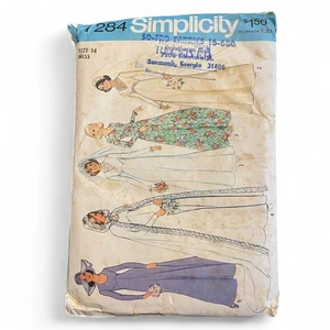 Simplicity 7284 Bridal & Bridesmaids Dress Pattern 1970s Vintage Sewing Size 14 - Picture 1 of 2