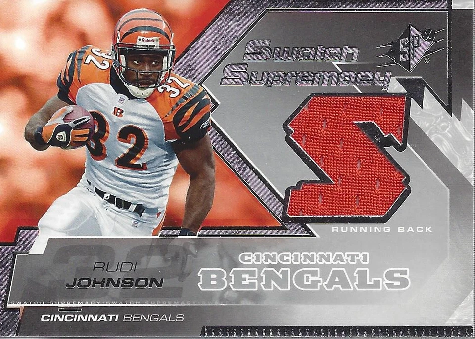 2005 SPx Swatch Supremacy #SWRJ Rudi Johnson Jersey - FB - Image 1 of 2