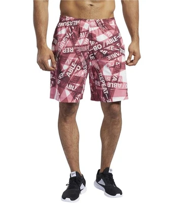 Reebok Mens CrossFit Austin II Athletic Workout Shorts, Red, Medium - Image 1 of 2
