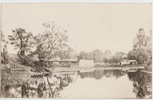 Mögliche RPPC RAUBBBRÜCKE Eisenbahnbrücke Manatawny Reading PA Postkarte DB - Bild 1 von 2