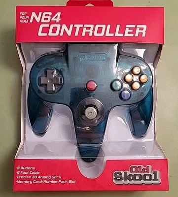 Old Skool Wired Controller for Nintendo 64 - Turquoise (OS-6695) - Image 1 of 3
