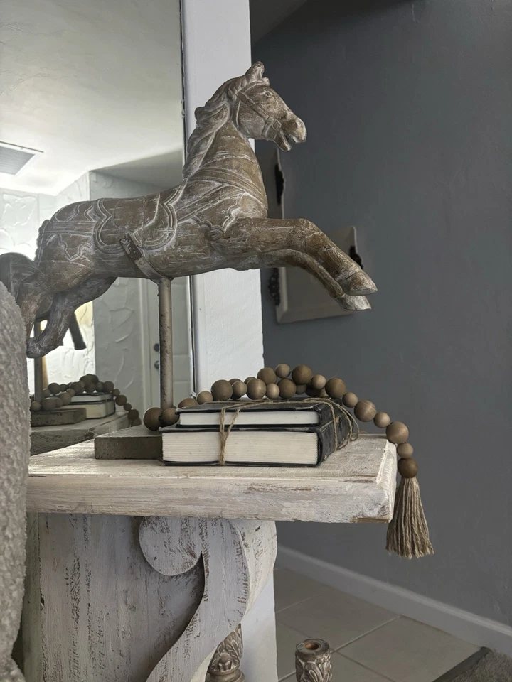 Antique Horse On Metal Stand - Image 1 of 1