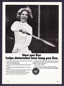 1982 Dinah Shore photo Live Longer President's Fitness Council vintage print ad - Picture 1 of 1