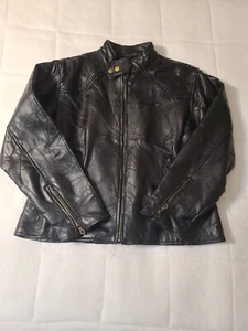 Diamond Plate Women's Large Genuine Leather Tapered Waist Motorcycle Jacket - Bild 1 von 11