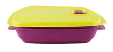 Tupperware Yellow Purple Reheatable 3 Divides Microwaveable Bento Lunch Box 1.0L