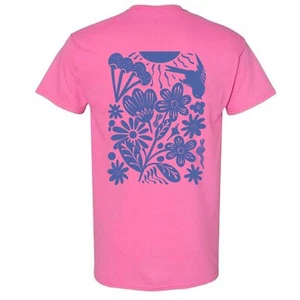 Sunshine & Flowers Summer T-shirt | Summer Vibes Beach Tee | Sunshine Beach Tee - Picture 1 of 3