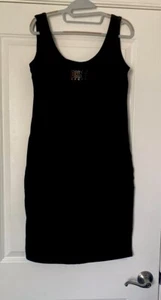 DKNY Women's Pride Logo Tank Sport Dress Black Size Large Cotton Blend - Picture 1 of 11