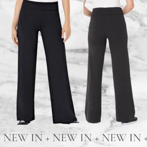 NEW Max Studio M.S.S.P. Wide Leg Black Ponte Pant Work Or Casual Women's L - Picture 1 of 8
