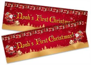 x2 Personalised Christmas Banner Xmas Party House Decoration Occasion 544 - Picture 1 of 5
