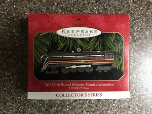 Hallmark 1999 Lionel 746 Norfolk and Western Steam Locomotive Keepsake Ornament - Picture 1 of 4