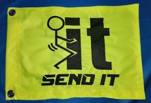 F IT Custom Safety Whip Flag - UTV, BOAT, JEEP - 13"x22" - Picture 1 of 8