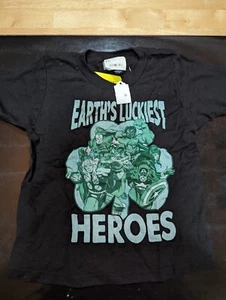 Marvel black "earth's luckiest heroes," black shirt sz xs #10 - Picture 1 of 6