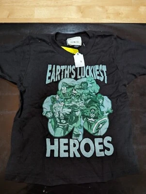 漫威黑色“地球最幸运的英雄”,黑色衬衫 尺寸 xs #10 — 第 1/4 张图片