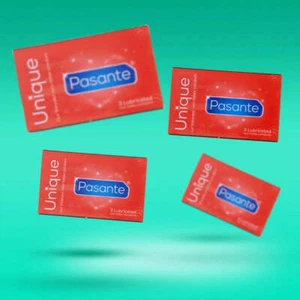 Pasante Unique Non-Latex Condom 12 Pack - Picture 1 of 4