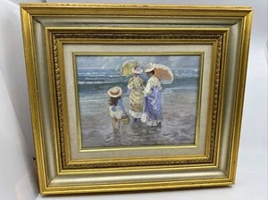 By The Sea, Beach Oil Painting by Texas Artist Robert Hamman (1938 - ) - Picture 1 of 7