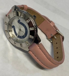Neue NFL Game Time Indianapolis Colts Damenuhr rosa Band neue Batterie - Bild 1 von 10