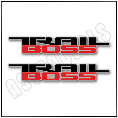 Unbranded Red Graphic Car & Truck Decals/Stickers Set Of 2 Silverado Trail Boss Decals - Bed Side Stickers Graphics In Red/Black, GM Licensed OEM Part FG6A6 - Foto 2
