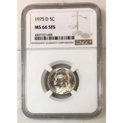 1975 D Jefferson Nickel NGC MS66 5FS ***Rev Tye's Coin Stache*** #7005 - Image 1 of 4