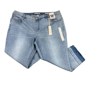 Code Bleu Jeans Womens Plus 22W Blue High-Rise Tapered Leg Weekend Stretch NWT - Picture 1 of 14