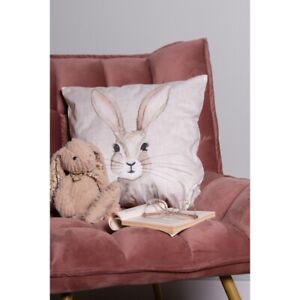 Kissen Kissenbezug Hase Kaninchen Blumen Frühling Inlett Landhausstil 45 x 45 cm