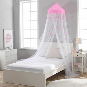 Dosel de mosquito transparente redondo plegable corazón rosa Sweetheart - Imagen 1 de 2